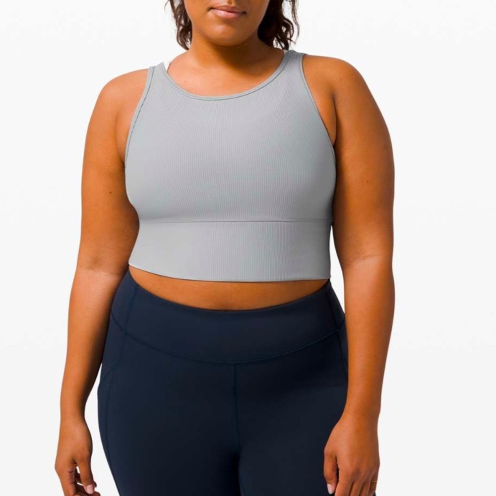 Lululemon Power Pivot Tank Ribbed Grey